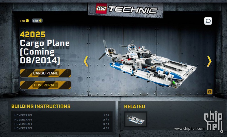 lego42025科技系列货运飞机b模式气垫船