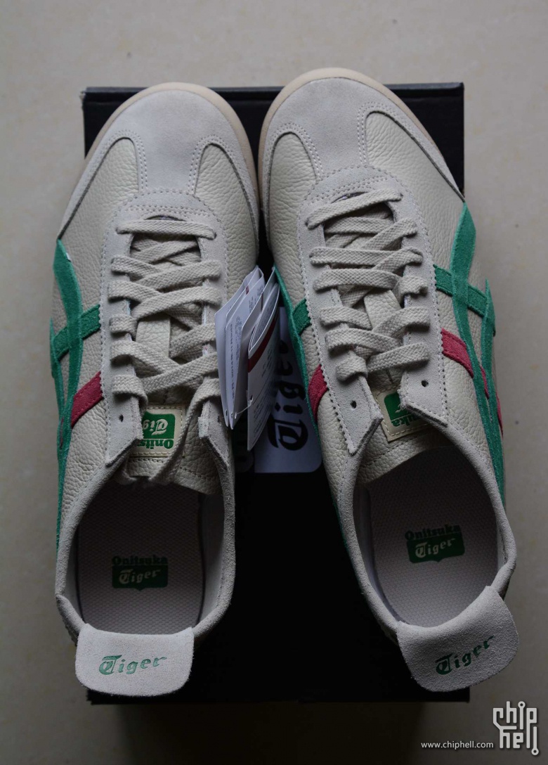 复古到底 鬼冢虎 MEXICO66 水洗牛皮 绿红配