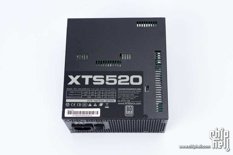 讯景 XFX XTS-520 白金 Fanless无风扇电源开箱&装机