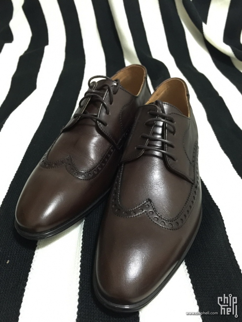 ta来自德国--lloyd牌出品温文秀气wingtip皮鞋