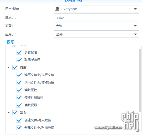 nas内硬盘文件夹权限
