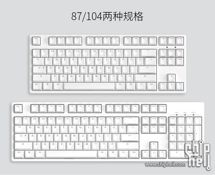 mac用户桌上的小伙伴,ikbc推新一代g87,g104机械键盘