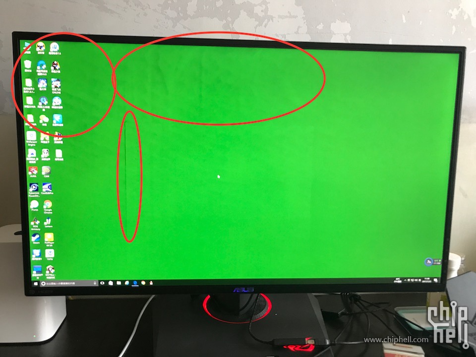 华硕PG279Q有条纹,京东维修两次未能彻底解