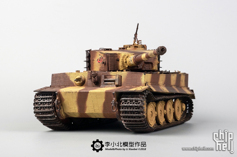 135 二战德军虎式重型坦克后期型(虎纹涂装)
