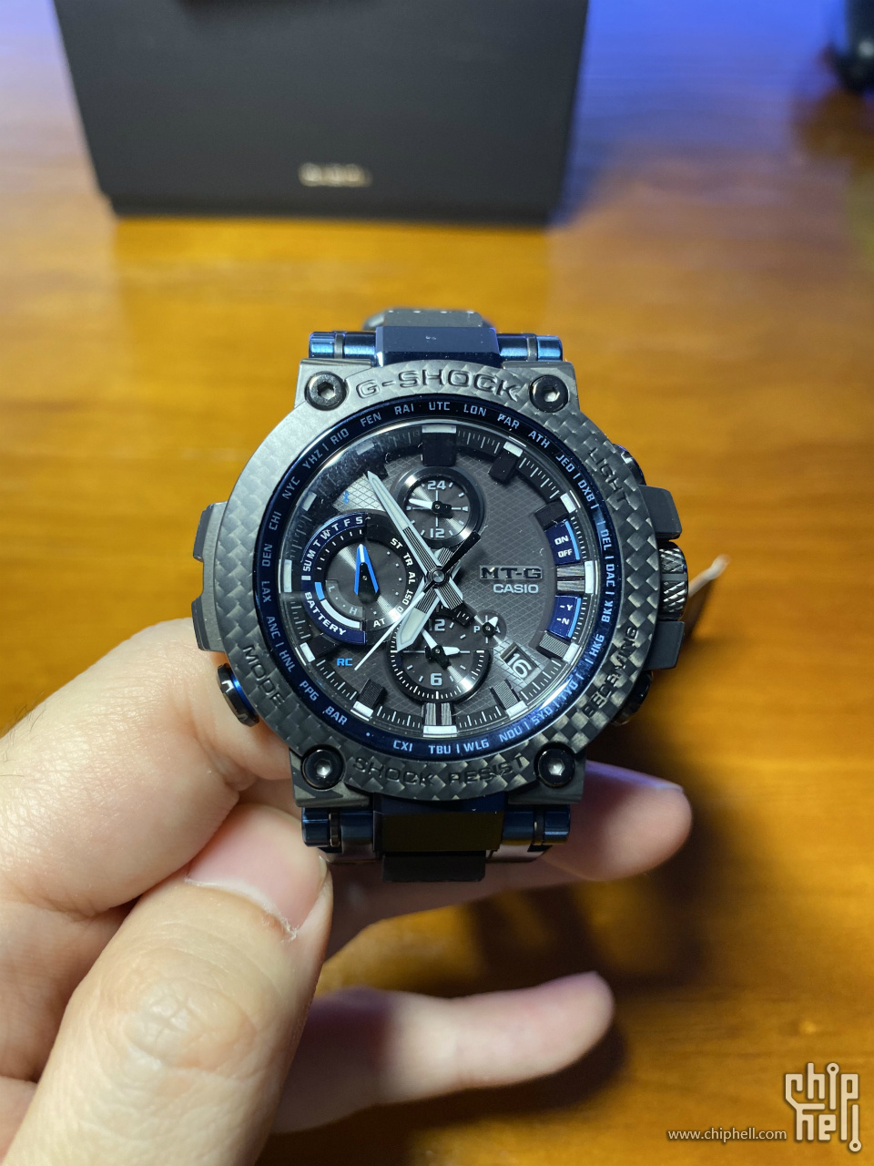 黑蓝碳纤维卡西欧mtgb1000xb1apr国行跟风开箱