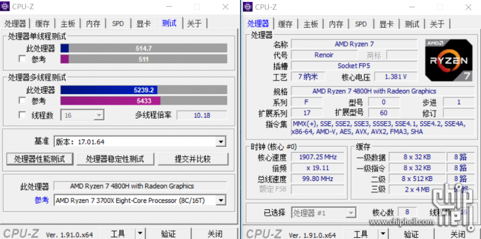 amd锐龙4800h首发测评天选能不能选