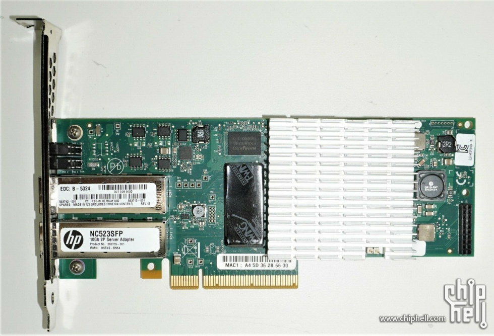 HP NC523SFP 10Gb 2-port Ethernet Server Adapter 593717-B21 (3).jpg