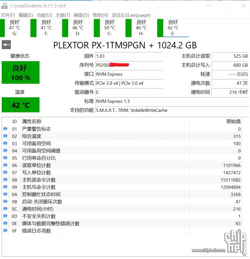 浦科特 M9PGN Plus - 铠侠颗粒出0E-03-售后换新后还是出0E.jpg