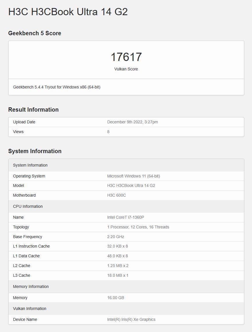 英特尔移动端处理器i7-1360P现身Geekbench，核显频率比i7-1260P稍高-4.jpg