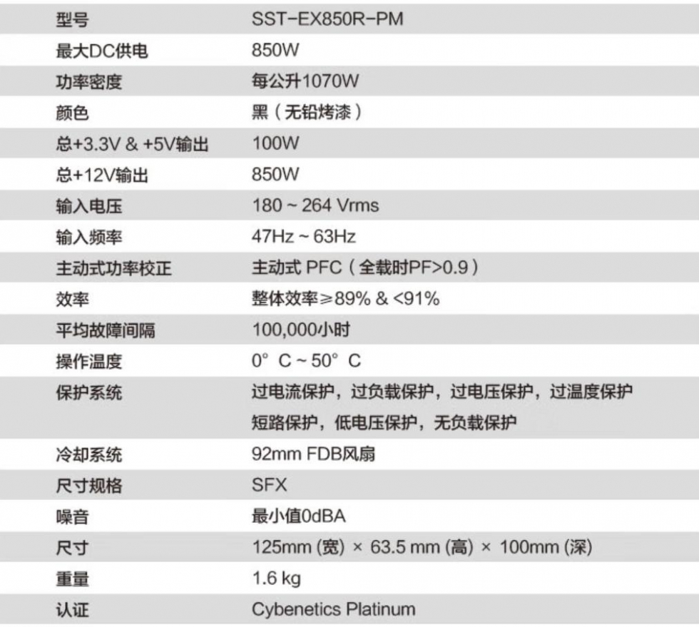 银欣 SFX4.0 标准 850W 白金电源上架，售价 1699 元-2.jpg