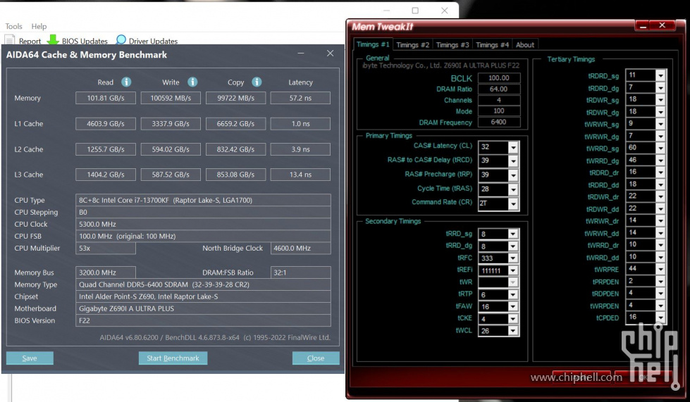 mem 6400 cl32, auto bandwidth latency on, optimal tweak.jpg