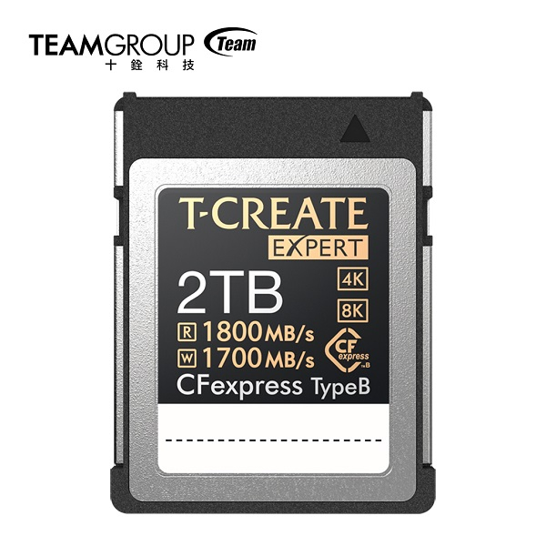 十铨推出新款T-CREATE系列CFexpress Type B存储卡：最大2TB，达1800MB