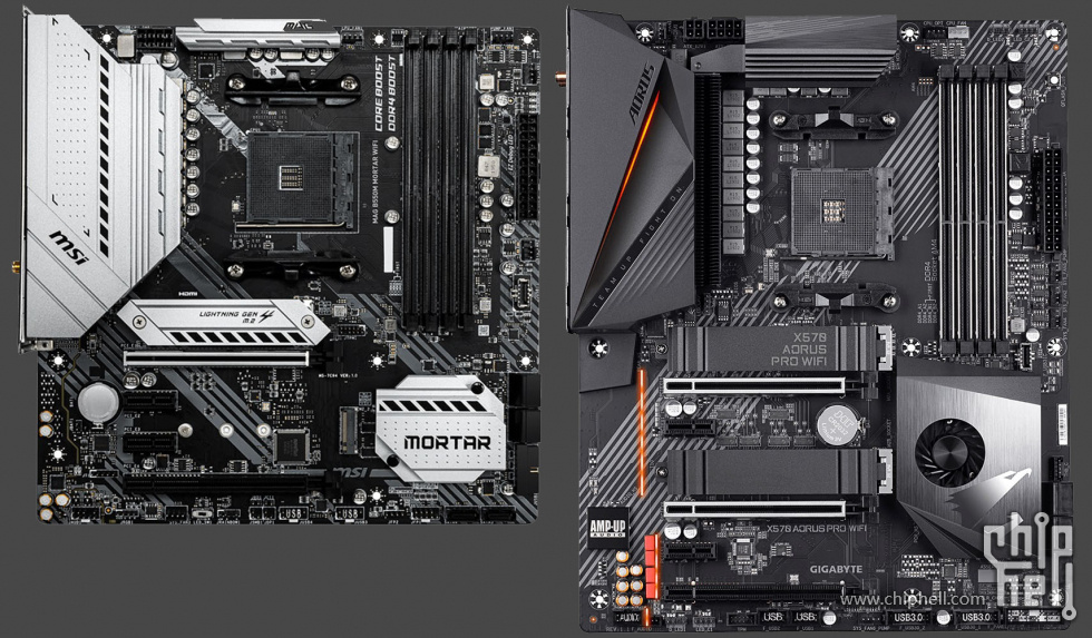 MSI MAG B550M MORTAR WIFI  Gigabyte X570 AORUS PRO WIFI.jpg