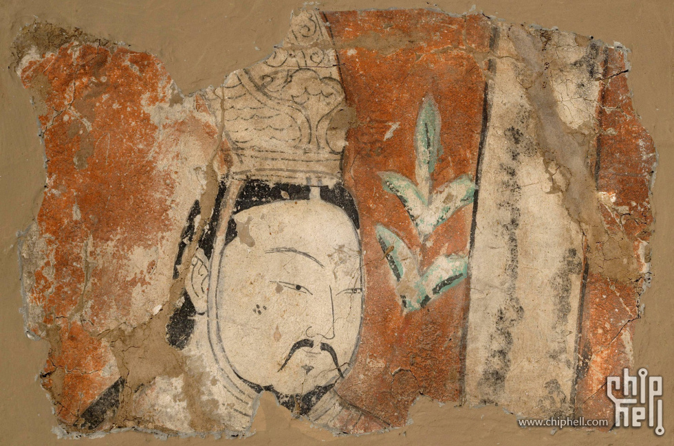 Fragment of Wall-painting  Head (Uyghur).jpg