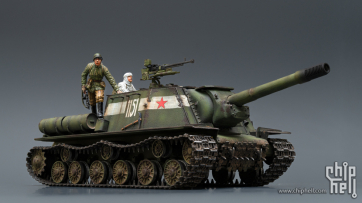 苏维埃的钢铁巨兽，苏联红军ISU-152自行突击炮，战车工坊1/30合金成品模型