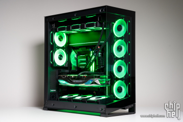 暗绿全视海景房，i9-13900K + ROG Z790 Hero + 索泰 4080 AMP + 追风者 NV7 装机展示
