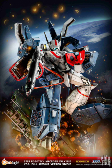 KidsLogic 太空堡垒超时空要塞VF-1J重装甲爆甲雕像