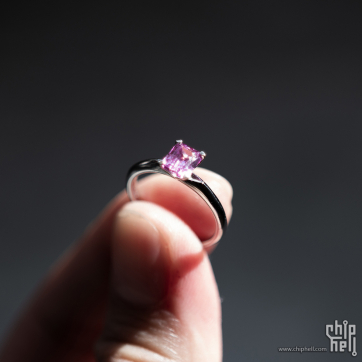 年终礼物，设计订做粉色蓝宝石戒指
