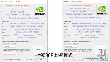 Y9000P VS 幻16 散热和噪音对比