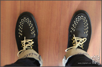Dr.Martens 2013春夏款 编织纹拼色马丁靴