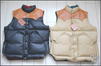 RAINBOW COUNTRY ALL LEATHER DOWN VEST