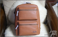 TUMI Mission Bryant Leather Backpack 塔米 黄褐色双肩皮书包 开箱