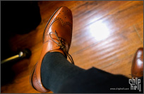 Loake Shoemakers Waterloo 棕色布洛克的小方头