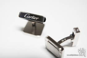 【Cartier】感受法式奢华之SANTOS DE CARTIER纯银镀钯袖扣